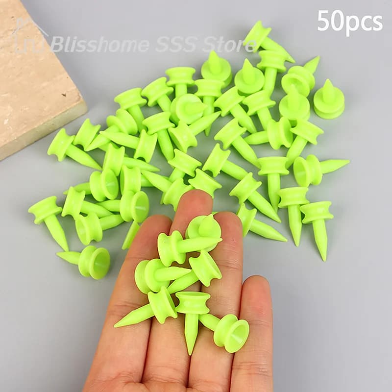 【S】 Confezione da 50 Pezzi Tee da Golf Professionali 25MM 0.98' Castle Green Accessorio per Golfisti Tee da Golf in Plastica Perfetti per il Teeing della Palla