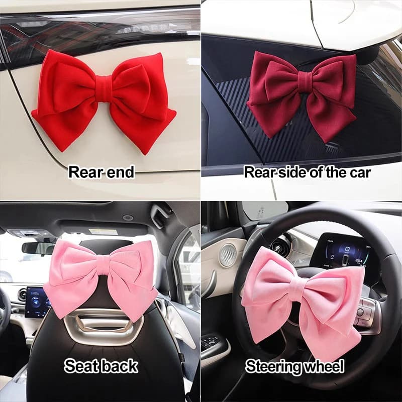 Elegant decoration for women's helmet with bow for cycling, off-road, electric bike and car