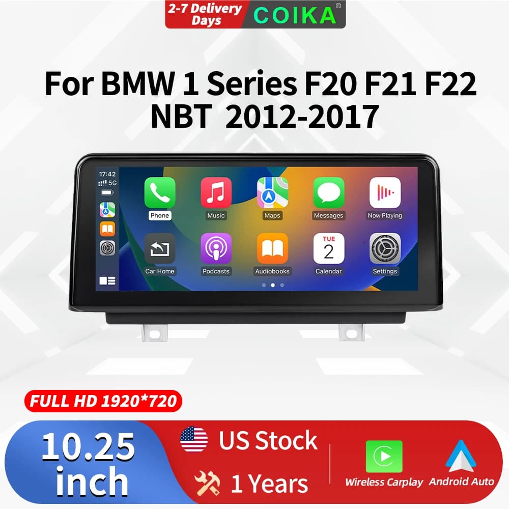 1920*720P Display Screen Car Linux Radio Stereo For BMW F20 F21 F22 F23 2012-2017 NBT Multimedia Player Wireless Carplay Auto