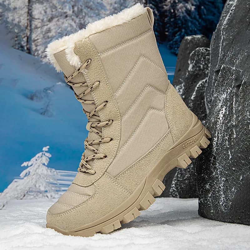 Lovers Casual Snow Boots Winter Warm Velvet Cotton Boots woman Men's Non-slip Comfort Outdoor Unisex Cross-country Hiking