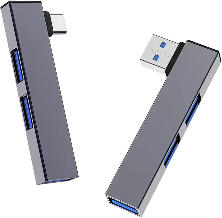 Confezione da 2 Hub USB e Hub USB-C Multiporta, Adattatore Portatile Splitter Estensore per Laptop, PC, Tastiera, Mouse, Chiavetta USB, Telefono Cellulare