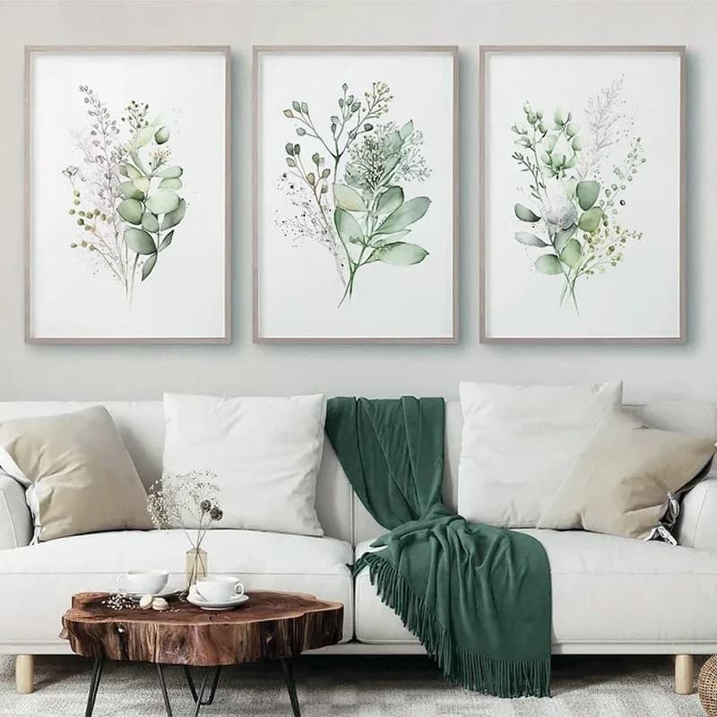 Modern Nordic Classic Simplicity Plant Art Flowers Abstract Poster Canvas Painting Wall Art Pictures Living Room Home Decor G