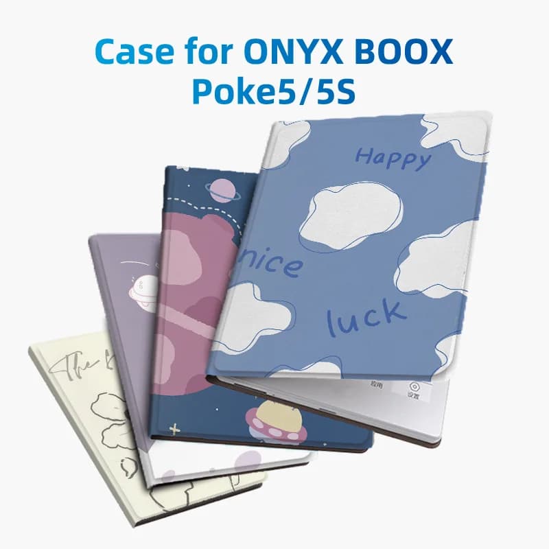 Cover per Onyx BOOX Go 6 e Poke5 6" Custodia per lettore E con tablet intelligente magnetico ultra sottile Funzione di sveglia automatica Stile carino
