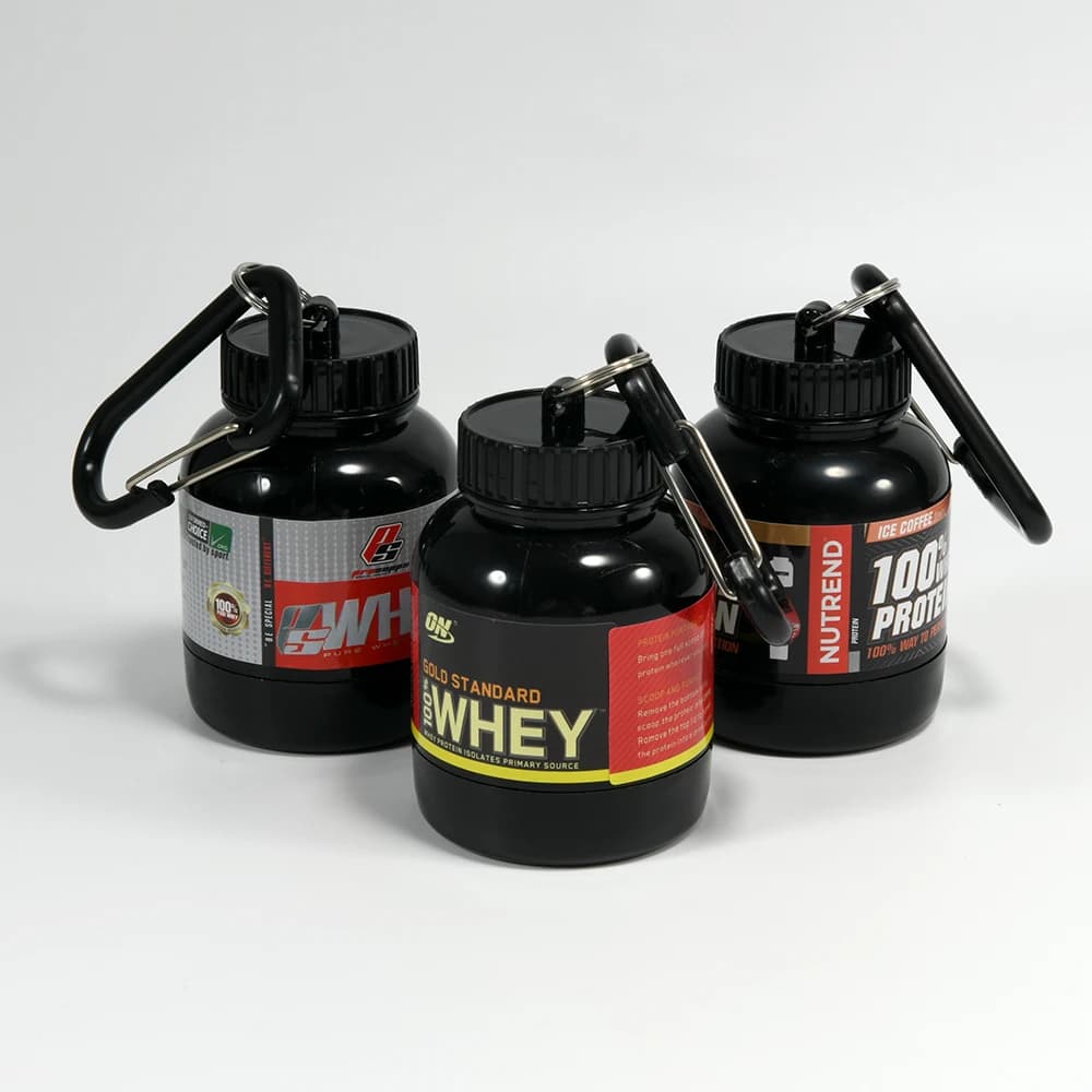 ZK30 container for protein powder organizer for pills Keychain for protein Sports nutrition Sports water bottle Keychain for whey protein