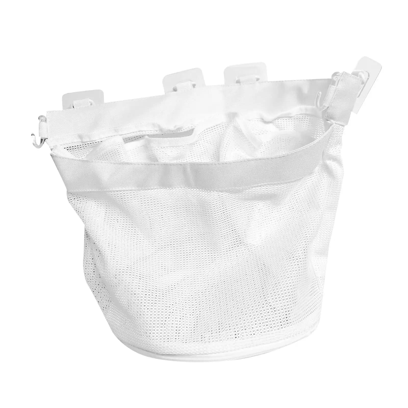 Bath Toys Organizer Mesh Multiuse Breathable Spacious Mesh Net Foldable Hanging for Living Room Home Caddy Hotel Laundry Room