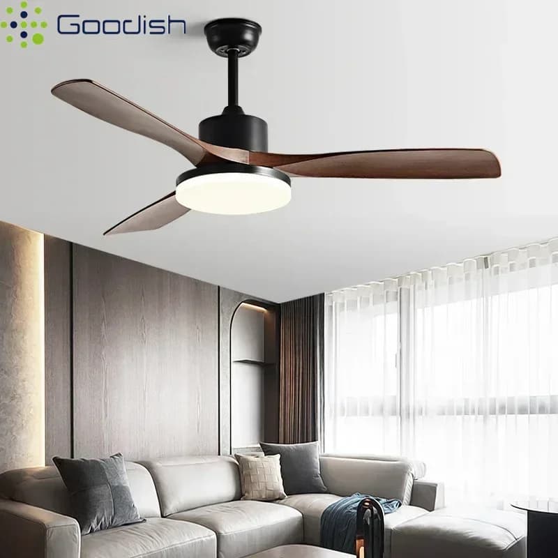 Ventilatori da Soffitto Elettrici LED Moderni e Minimalisti con Telecomando, Lampade Creative per Ristoranti e Decorazioni Domestiche, Lampadario