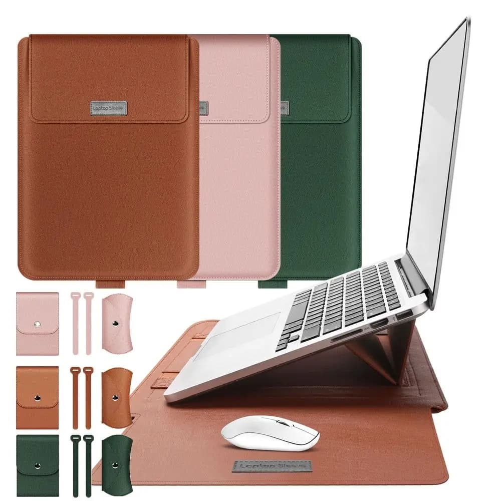 Custodia per laptop 5 in 1 ispessita, ultra sottile, non magnetica, con funzione di supporto, per laptop da 13.3/14 pollici, leggera.