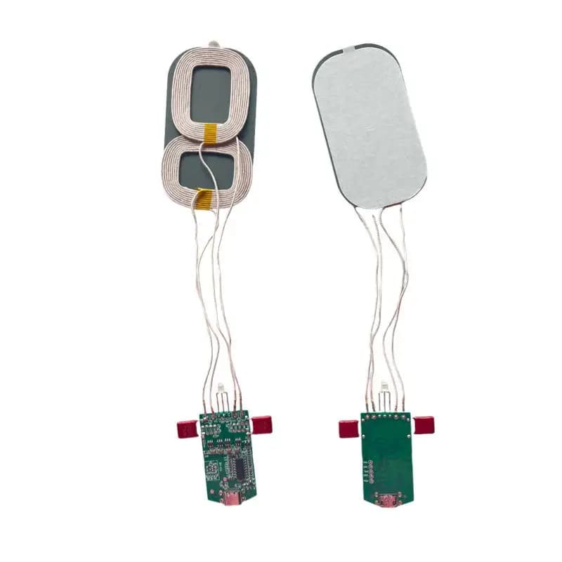 1 pz interfaccia di ricarica wireless tipo C 15 W modulo di ricarica wireless a doppia bobina caricabatterie wireless PCBA attrezzatura per auto domestica