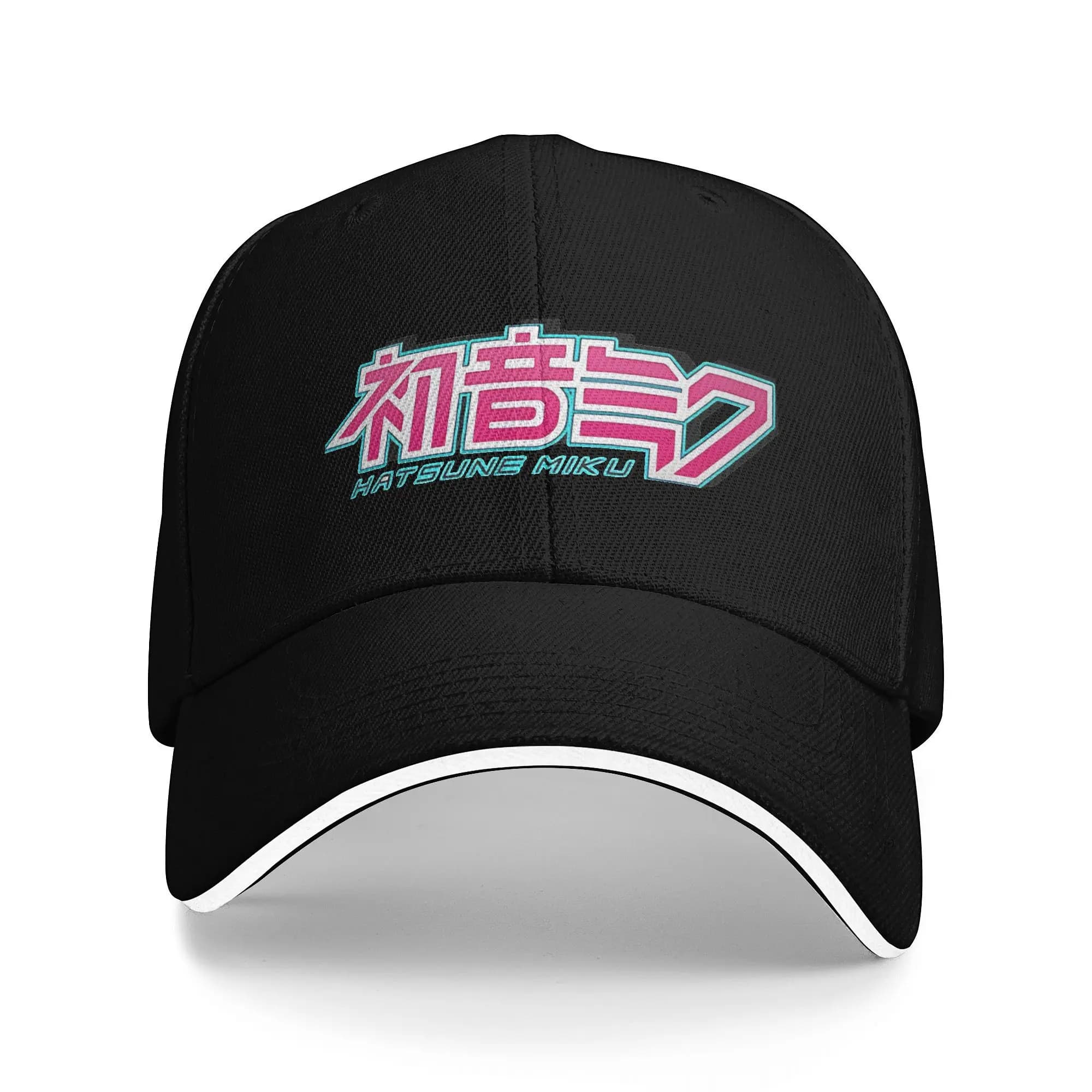Hatsune miku logo Outfit Men Women Baseball Caps Trucker Hat Retro Travel Headwear Adjustable Fit Sun Cap