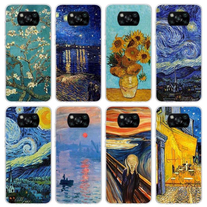 Van Gogh Oil Painting Phone Case for Xiaomi Poco X5 X4 X3 Nfc M5S M4 M3 M2 F5 Pro F4 Gt F3 F2 F1 Silicone Shell Print Fundas