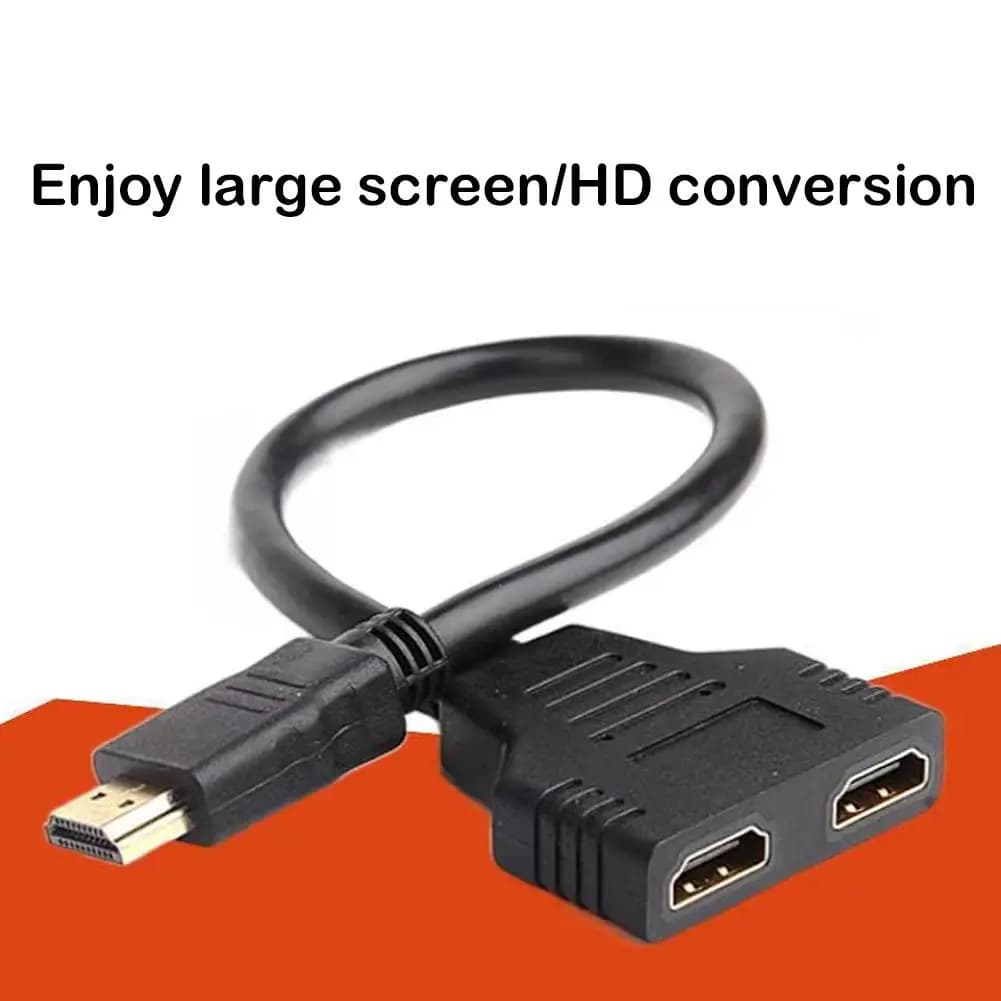 Splitter HDMI da 1 a 2, 1 Ingresso 2 Uscite, Distributore Video HD, Adattatore Cavo Switch per Doppio Display