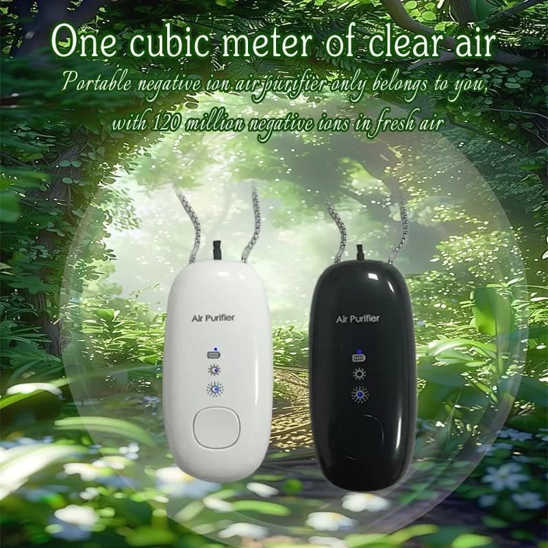 Portable Necklace Negative Ion Air Purifier Wearable Secondhand Smoke Cleaner