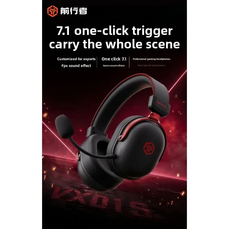 Forwarder VX01S Gaming Headset, 4-Mode Wireless Bluetooth Headphones with Mic for PC, Ideal for Valorant