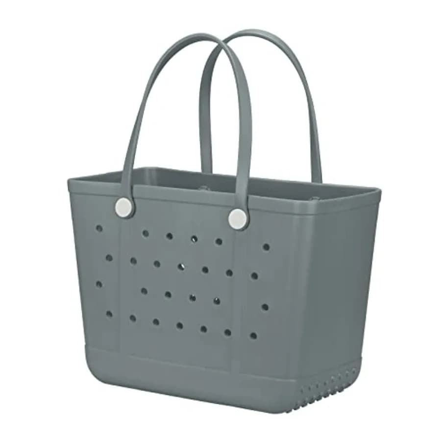Borsa da Spiaggia e Borsa Tote in Gomma Impermeabile Lavabile Aperta per Donne, Borsa Croc, Borsa a Mano per Spiaggia, Piscina, Yoga