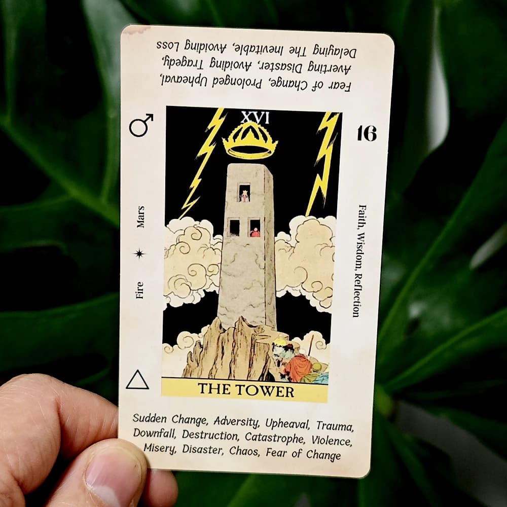 Prima del mazzo dei tarocchi Carte dei tarocchi da 78 pezzi con parole chiave Un momento prima di 10,3 * 6 cm
