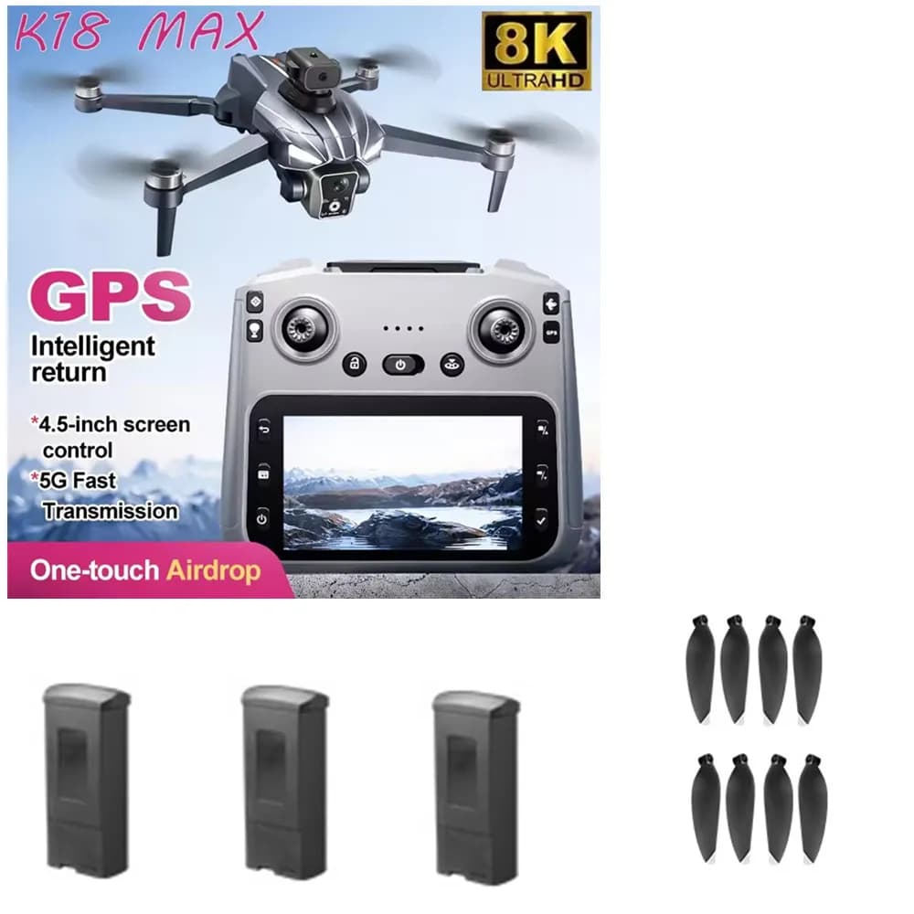 K18 MAX GPS Drone Battery Original Spare 3.7V 2200mAh / Propeller Blade / For K18 MAX GPS Drone Parts K18 MAX Drone Accessory