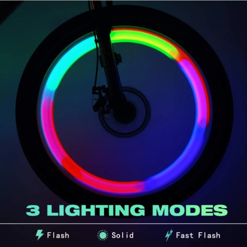 Night Safety Warning Lights Cycling Equipment Willow Leaf Wind and Fire Wheel Mountain Bike Steel Wire Colored Spoke Lights