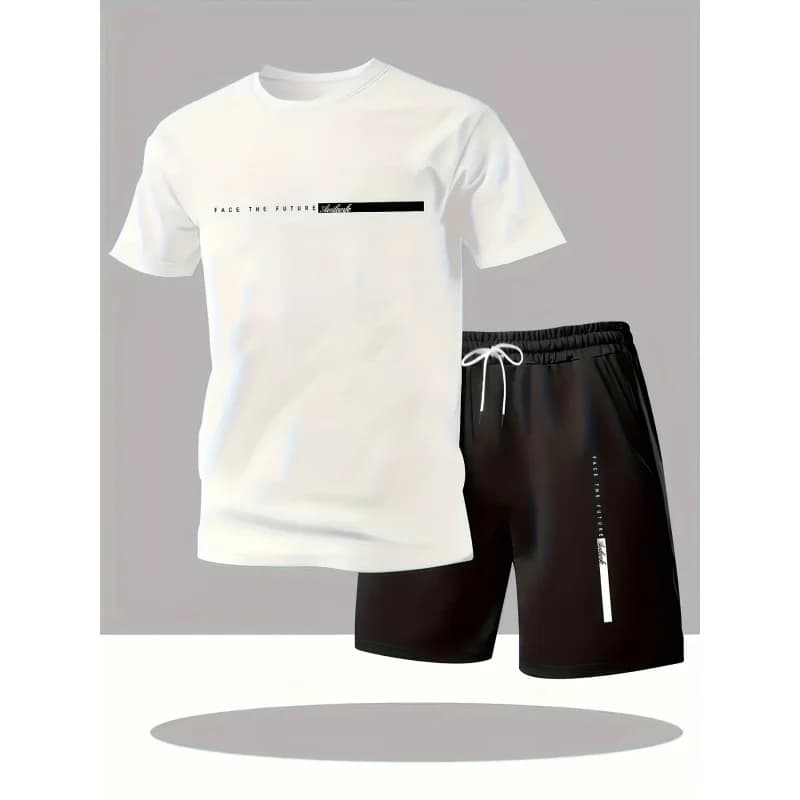 Completo Casual da Uomo per Casa: T-shirt e Pantaloncini, Regalo alla Moda