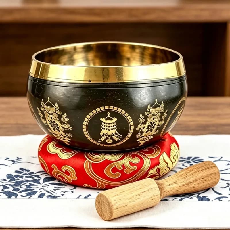Buddhism Singing Bowl Meditation Sound Bowls Yoga Nepal Copper Original Tibetan Bowl Sound Healing Rare Percussion Instruments