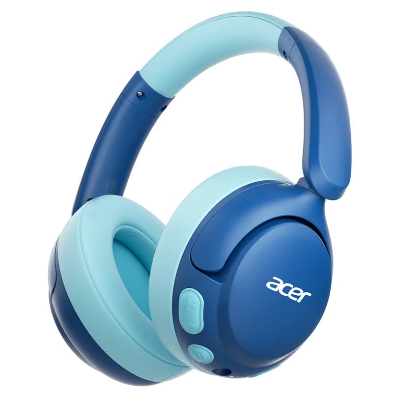 Acer OHR725 Cuffie Bluetooth 5.4 per Bambini, Pieghevoli, Wireless, Over-Ear, con Limitatore di Volume 85dB per iPad, Viaggio, Microfono Integrato