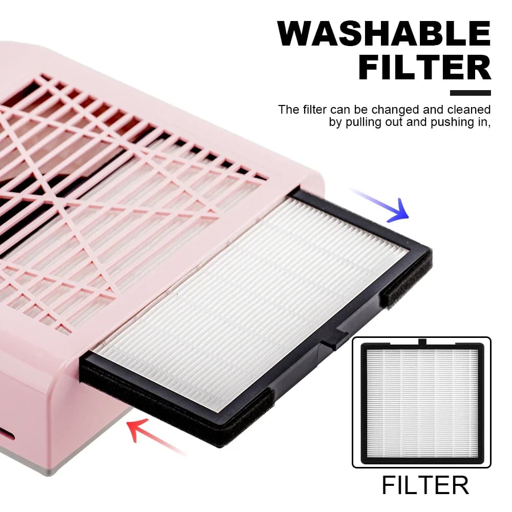 Aspiratore per Polvere di Unghie, Strumento per Manicure, Potente Aspirapolvere per Unghie con Filtro Rimovibile, Ventola Estrattore per Unghie, Attrezzo per Nail Art