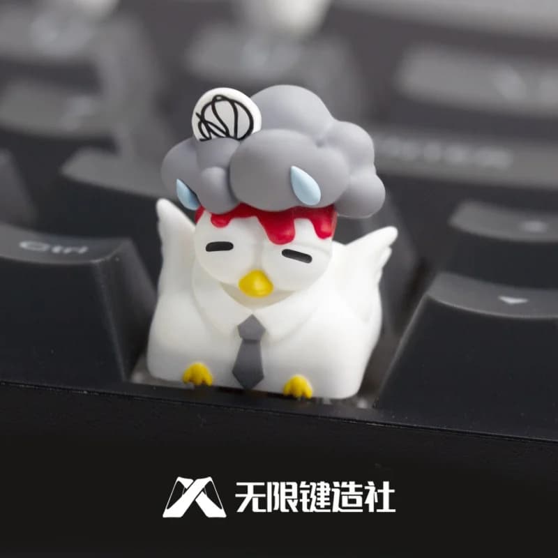 Wuxian Artisan Keycap Salaryman Chicken Series Resin Single Keycap Mechanical Keycap Nice gift gag for employees