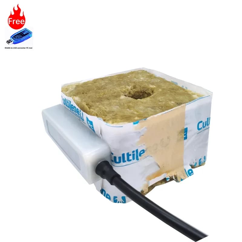 New Digital SDI12 4-20mA 0-2V RS485 Lorawan Cultiwool Substrate Soil Temperature Moisture VPD Sensor Data Logger Compatible Tero