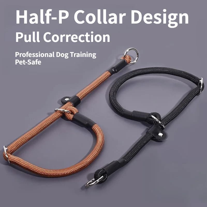 P-Chain Dog Collar Leash Anti-Escape Anti-Pull Training Small Medium Large Dogs Walking Neck Collar Pet Supplies