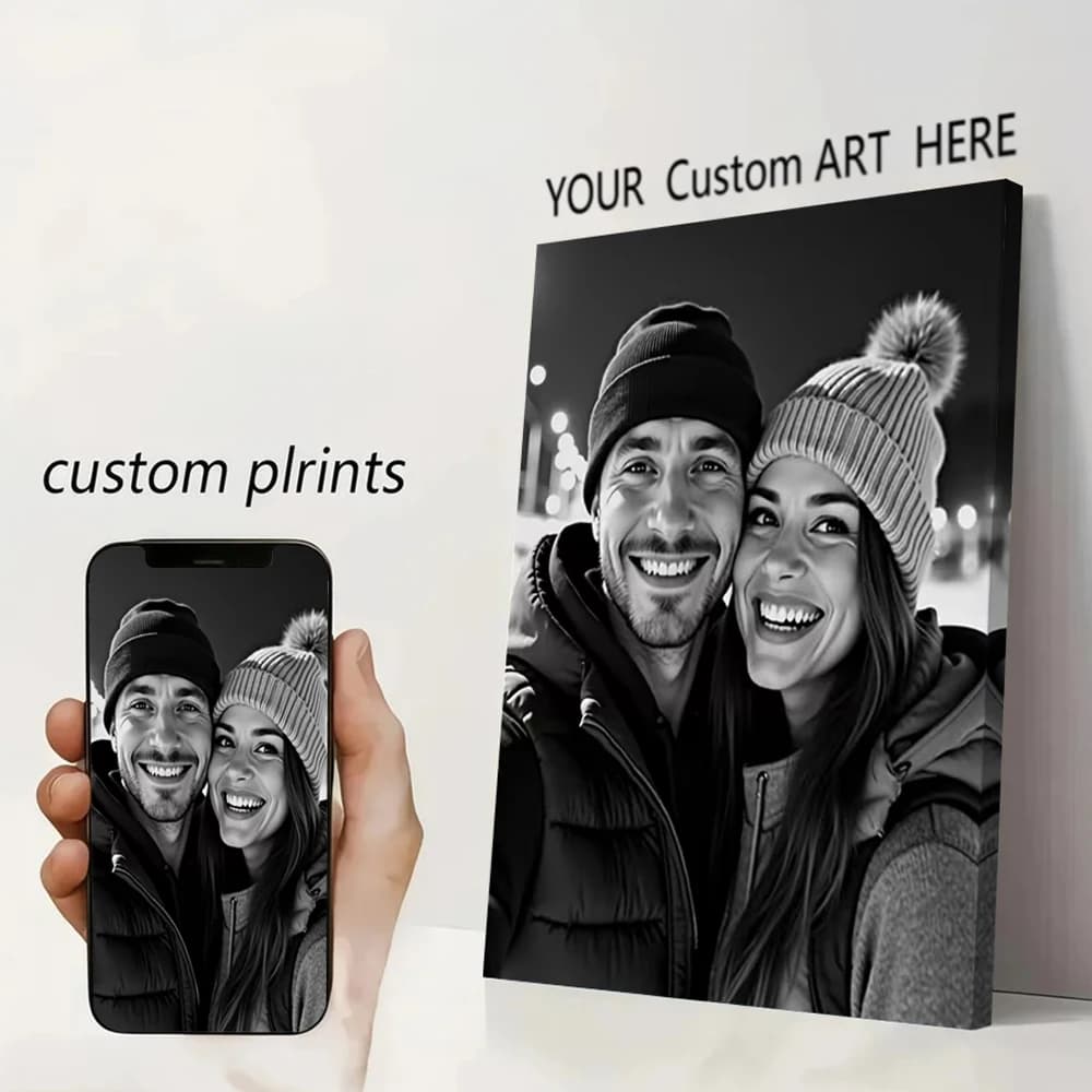 Stampa Personalizzata su Tela da Le Tue Foto, Poster per Matrimoni e Compleanni, Decorazione Murale, Immagini di Animali Domestici, Famiglia e Paesaggi