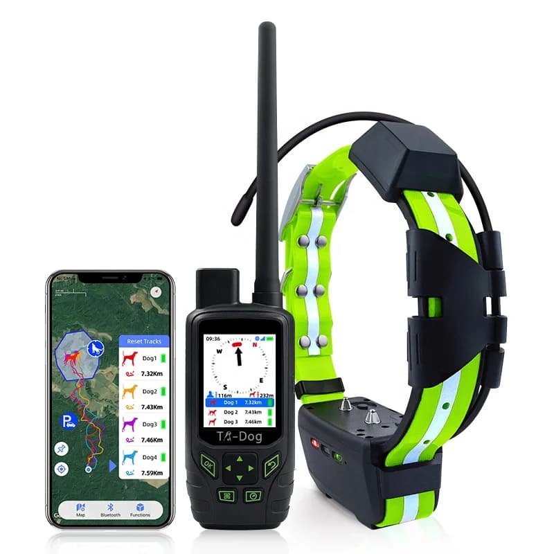 Collare di localizzazione e addestramento per cani VHF Sport senza SIM Sistema di localizzazione IPX7 impermeabile con funzione di geofenza e shock