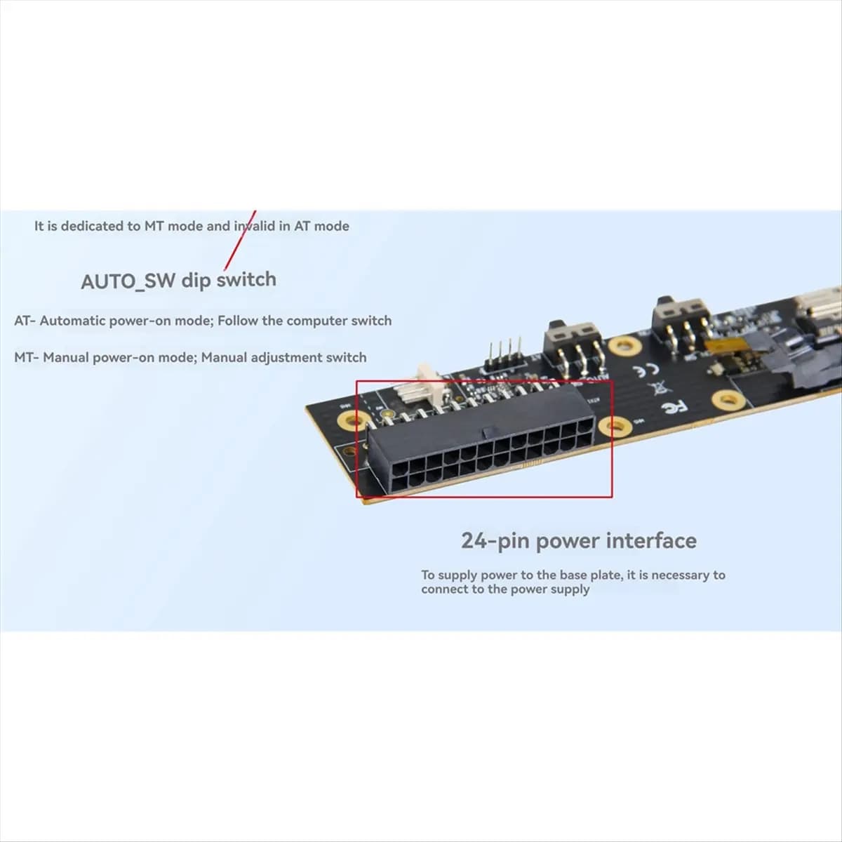[VALUE PACK]2Port SlimSAS X16 Base Board Slimsas Graphics Card Expansion Dock PCIE4.0 X16 to Slimsas 8654 PC Adapter