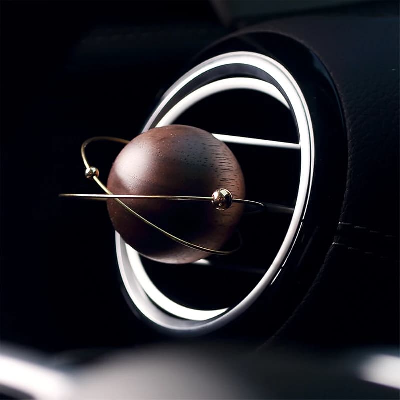 Asteroid diffuser wood, car perfume out of trend aromatherapy balm car string life utensils planet diffuser