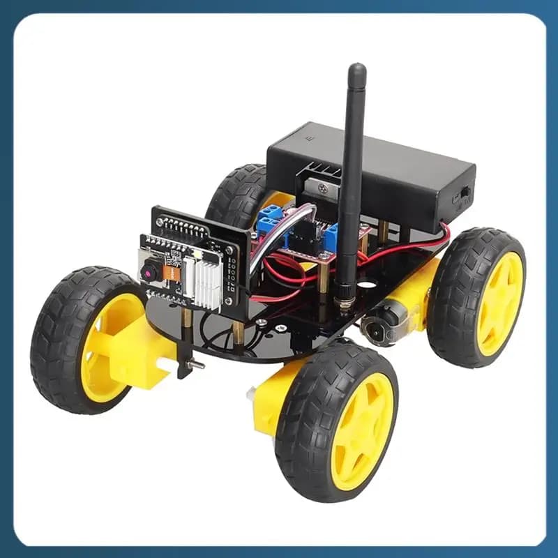 Kit Robot Auto Intelligente 4WD ESP32 con Telecamera WiFi per Programmazione Arduino, Robot ESP con Antenna, Kit per Imparare la Codifica