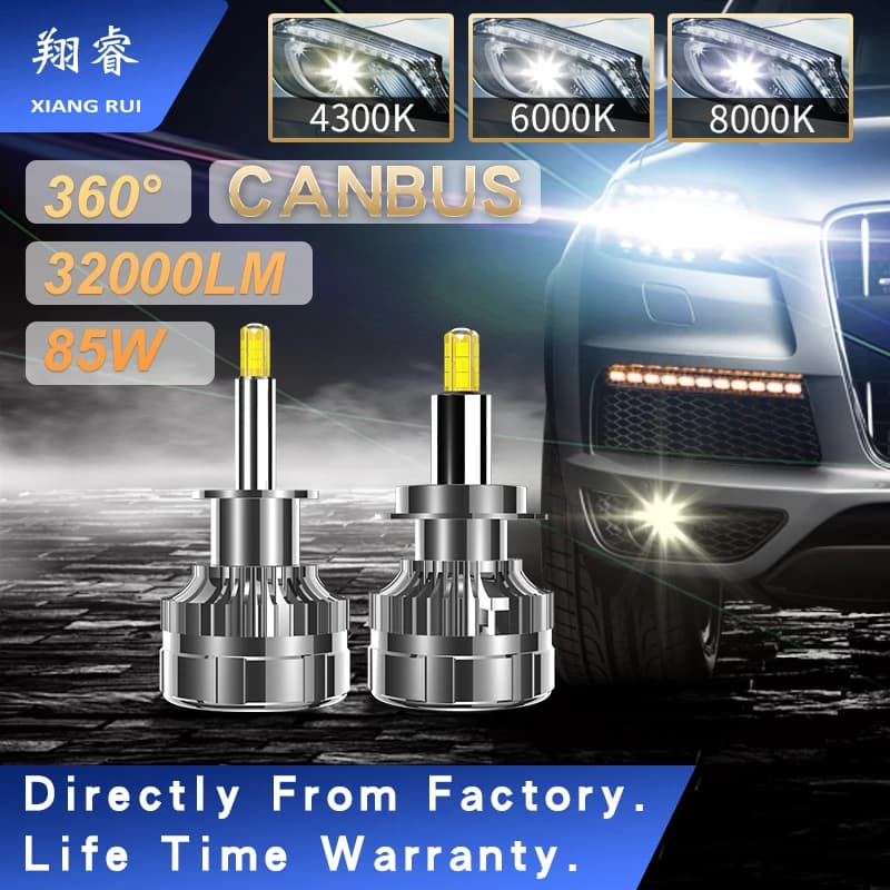 Lampadina LED Canbus 360 H7 H1 H4 9005 9006 HB3 HB4 9012 Faro automobilistico 6000K 12V 24V 80W 32000LM Fendinebbia 4300K H11 H8 H9 XR