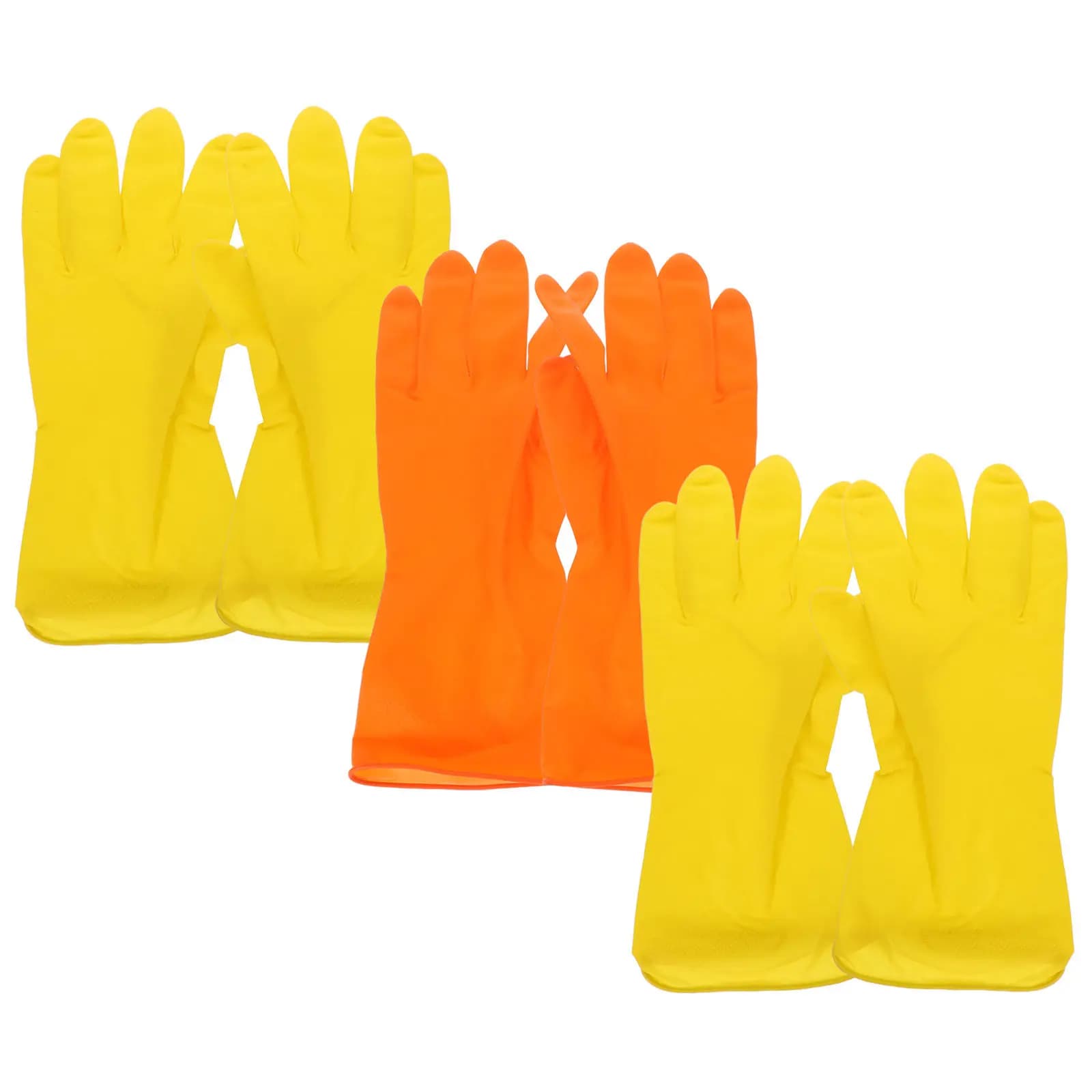 3 Paia di Guanti da Cucina Riutilizzabili in Lattice per Lavare i Piatti, Resistenti all'Olio, per Pulizie Domestiche