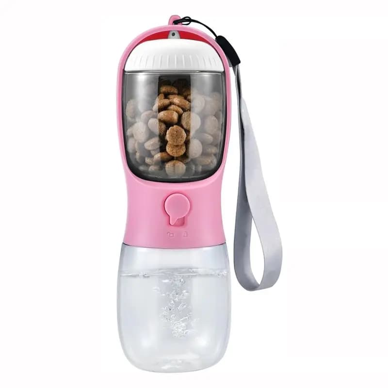 ABLK Bottiglia d'Acqua per Cani, Ciotola da Viaggio per Cuccioli e Dispenser Portatile per Animali con Contenitore per Cibo