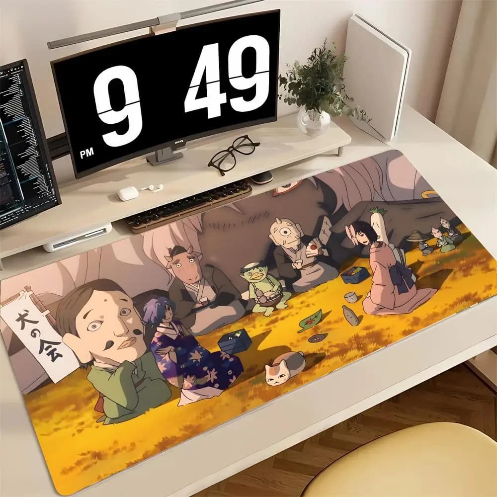 Healing Slice of Life Natsume's Book of Friends Mousepad Grande Tappetino per mouse da gioco LockEdge Tappetino per tastiera e scrivania ispessito
