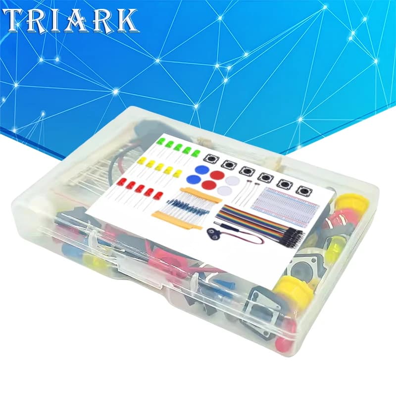 Starter kit 10 in 1 nuovo Starter Kit mini Bread board LED ponticello pulsante filo per arduino Compatile con UNO R3