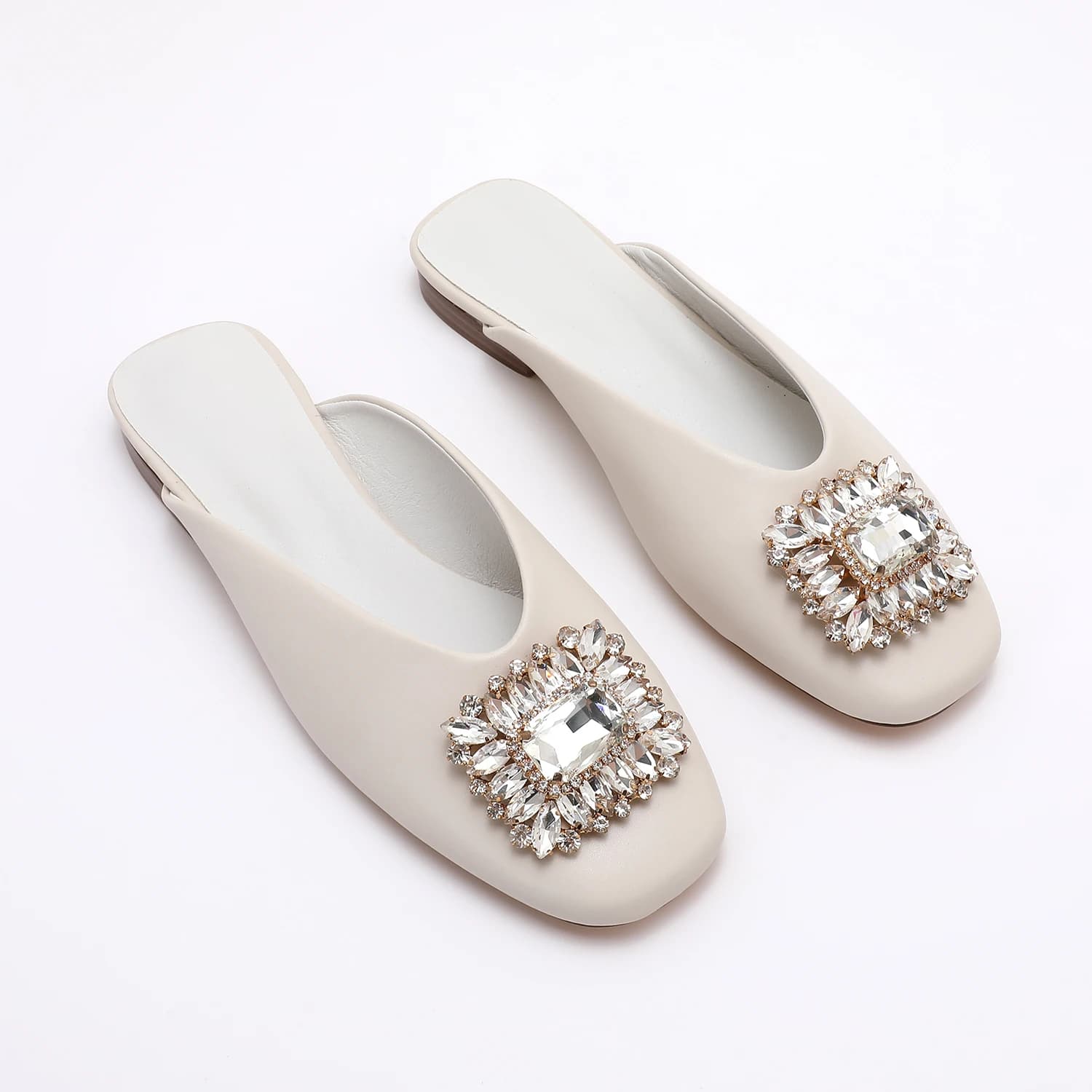 Fashionable Square-toed Mules Comfortable Low Heel