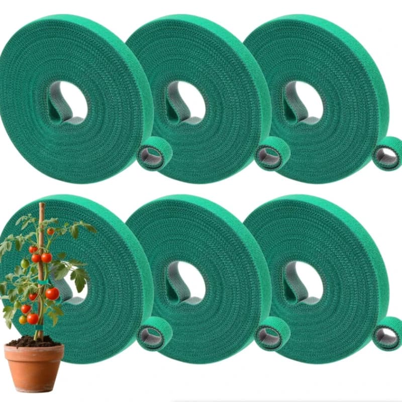 6pcs Garden plants Nylon Cable, Ties Self Adhesive Plants Bandage Hook Tie Loop Adjustable Plant Support Reusable Fastener Tape