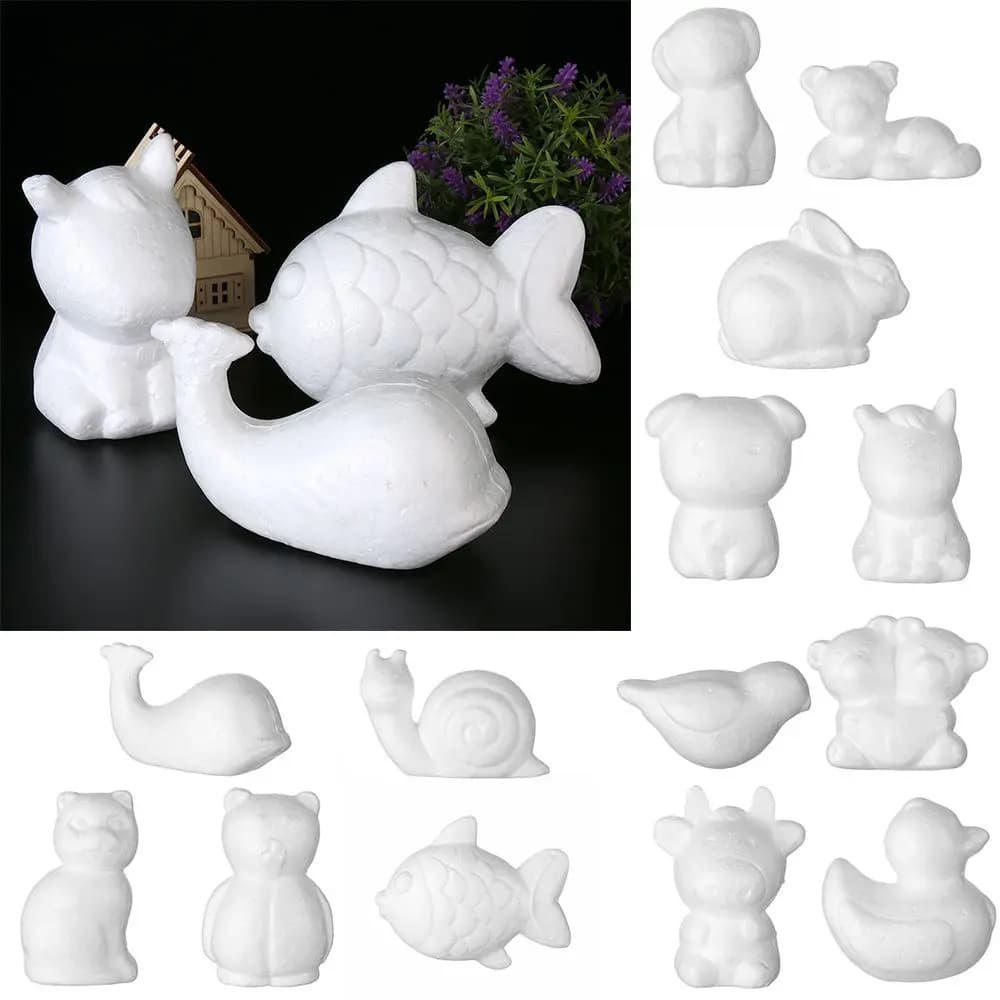 Handicrafts Christmas Gifts Polystyrene Animal Shape Foam Balls White Polystyrene