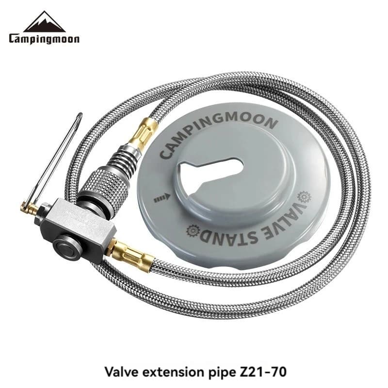 CAMPINGMOON Z21-70 Outdoor divided stove accessories Flat gas tank extension line with valve Extension tube adapter for camping stove