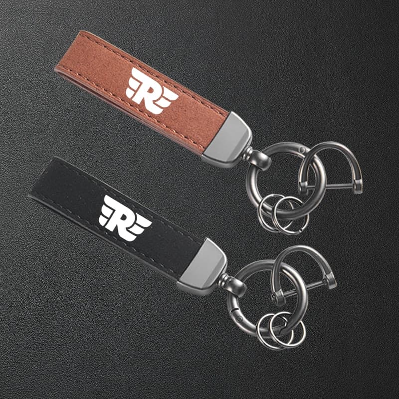 For Royal Enfield Bullet/Meteor/Classic 350 500 Interceptor 650 Motorcycle Keyring High-Grade Leather Suede Keychain Accessories