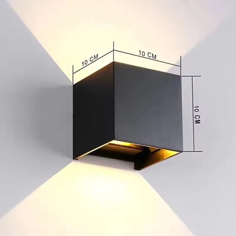 IP65 Lampada da parete a LED Sconce per esterni Balcone Portico Luce Giardino Cortile Corridoio Decor Illuminazione Lampada da comodino per interni Alluminio AC110V 220V