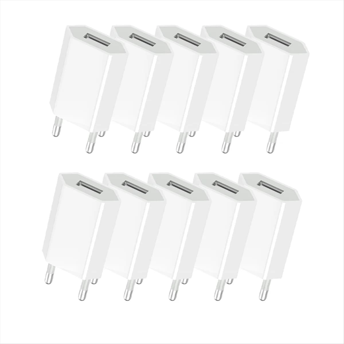 10 pezzi mini portatile 5V 1A EU AC USB caricatore da muro adattatore spina caricatore spina spina UE