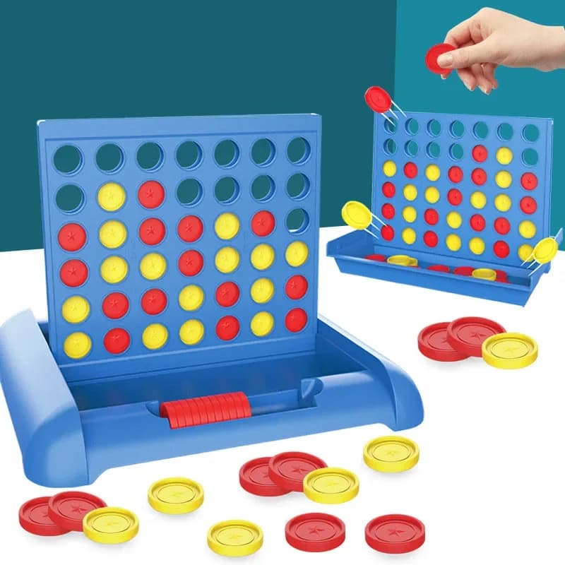 Connect 4 in una linea Gioco da tavolo Giocattoli educativi per bambini Festa classica Scacchi Giocattolo per famiglie Puzzle educativo precoce Regalo di pensiero
