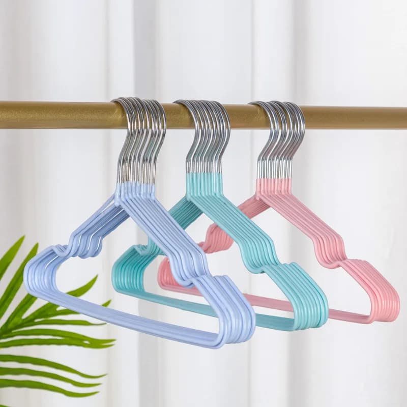 10pcs Traceless No-slip Clothes Hangers Durable Strong Clothes Racks Household Space Saver for Organization of Bedroom