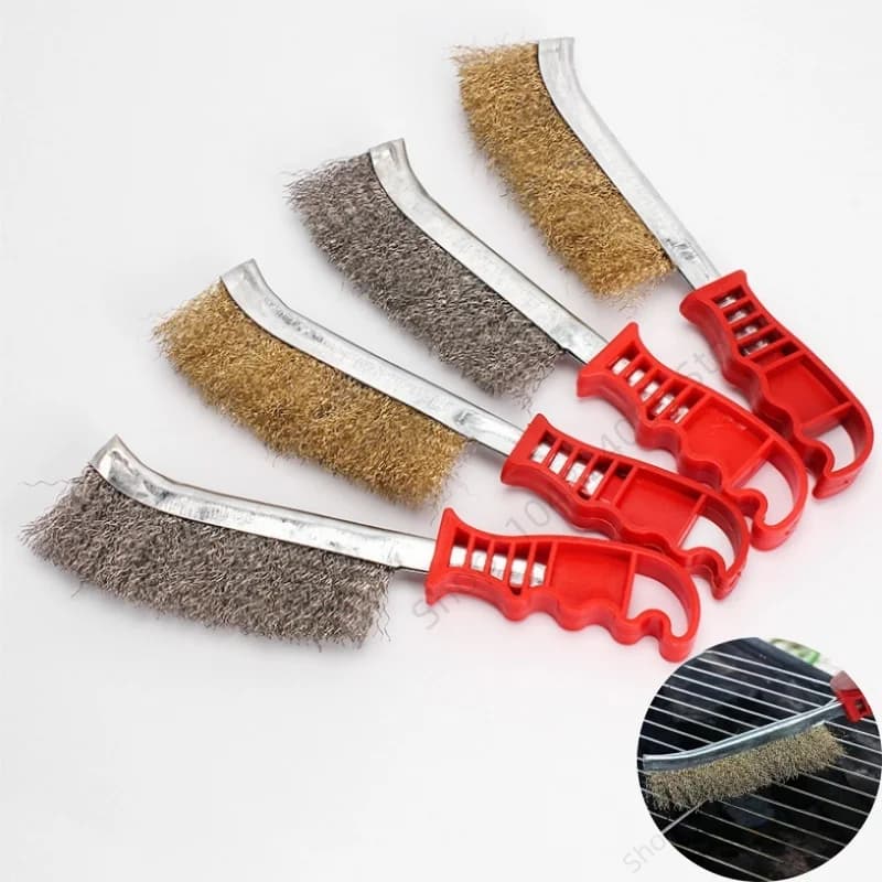 1Pcs Multifunction Tool Wire Brush Metal Surface Rust Removal Cleaning Brush Kitchen Grill Special Plate Rust Removal Clean Tool