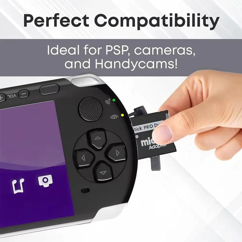 Adattatore TF a Memory Stick Pro Duo per PSP, Lettore di Schede SD per Sony PSP 1000 2000 3000, Accessori per Gaming