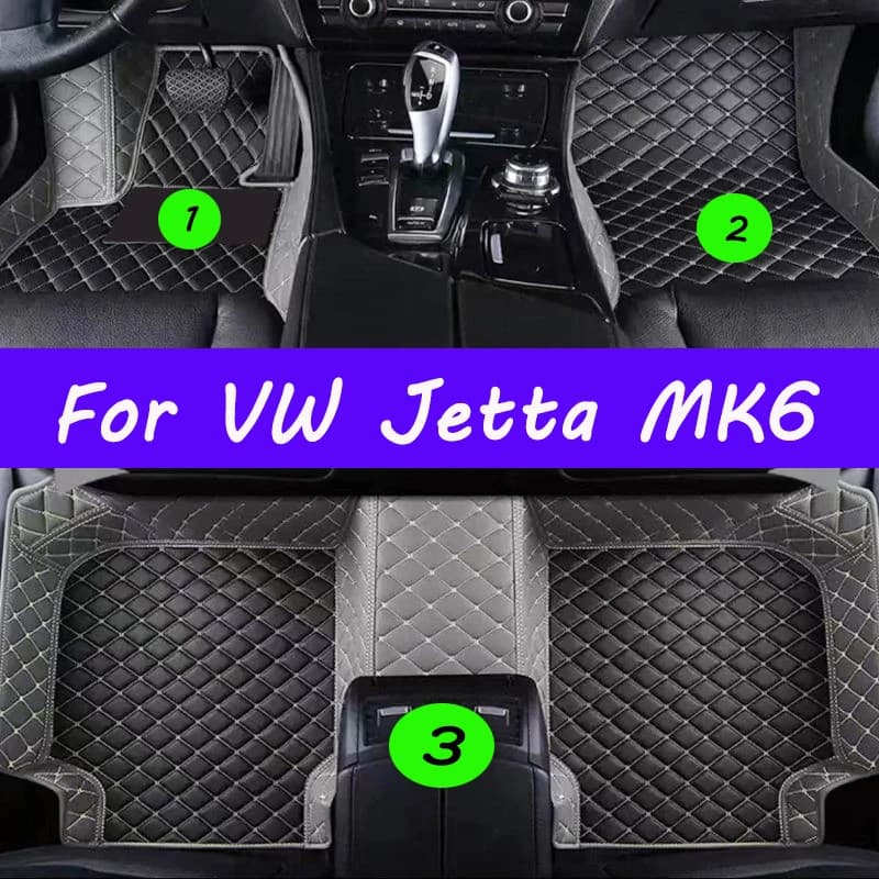 Tappetini per auto personalizzati per VW Jetta MK6 2011 2012 2013 2014 2015